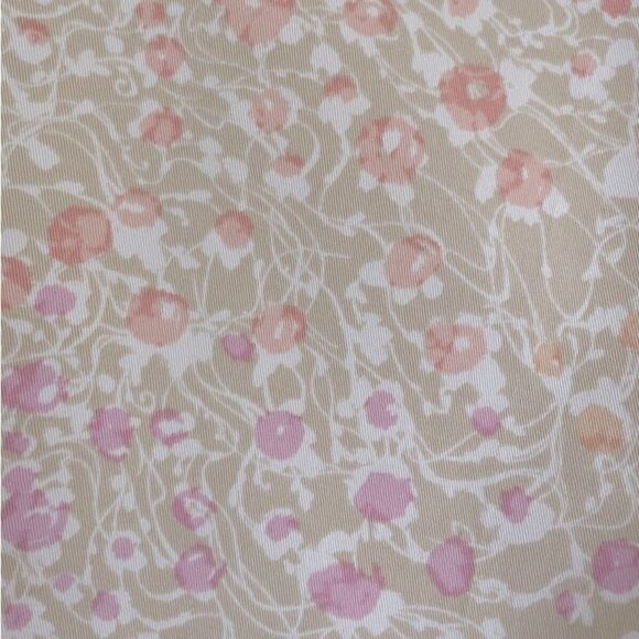 J. Jill Tan & Pink Ditsy Floral Print Stretch Crop Ankle Pants Side Zip SZ 4P - Picture 5 of 12